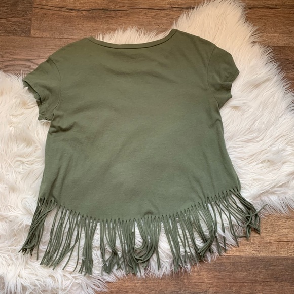 Crop Fringed Tee - Picture 3 of 7